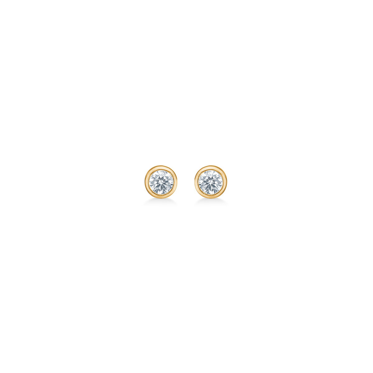 Mads Z Silver Vera Earrings 8kt Gold with Zirconia 