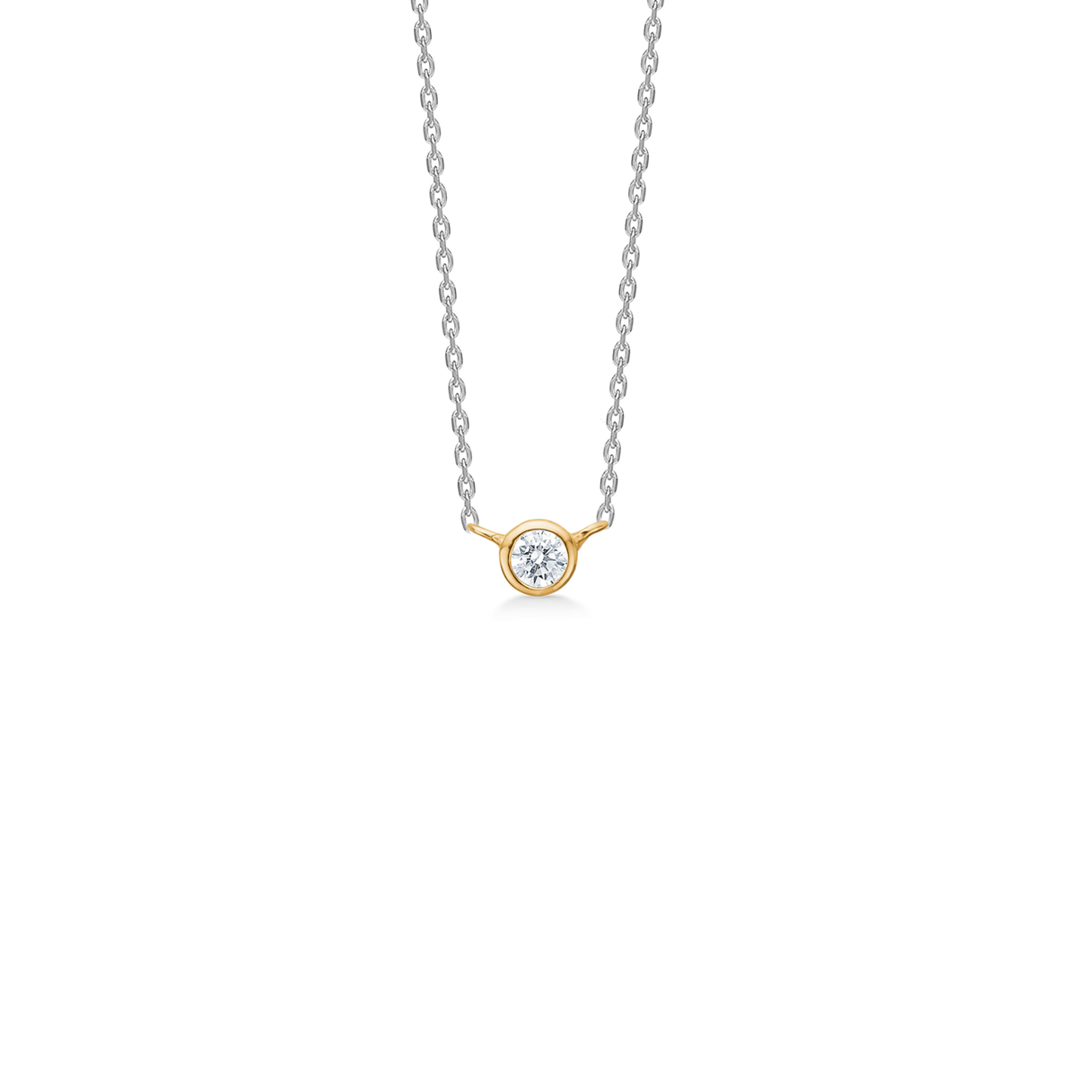 Mads Z Silver Vera Necklace With 8kt Gold 