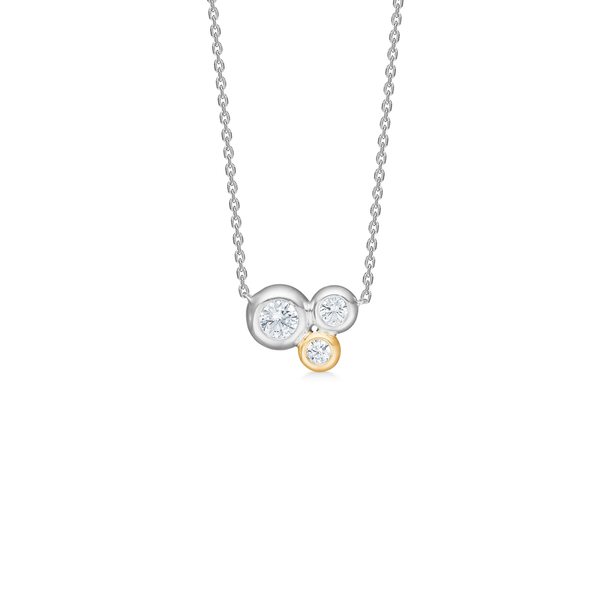 Mads Z Silver Nola Necklace with 8kt Gold 