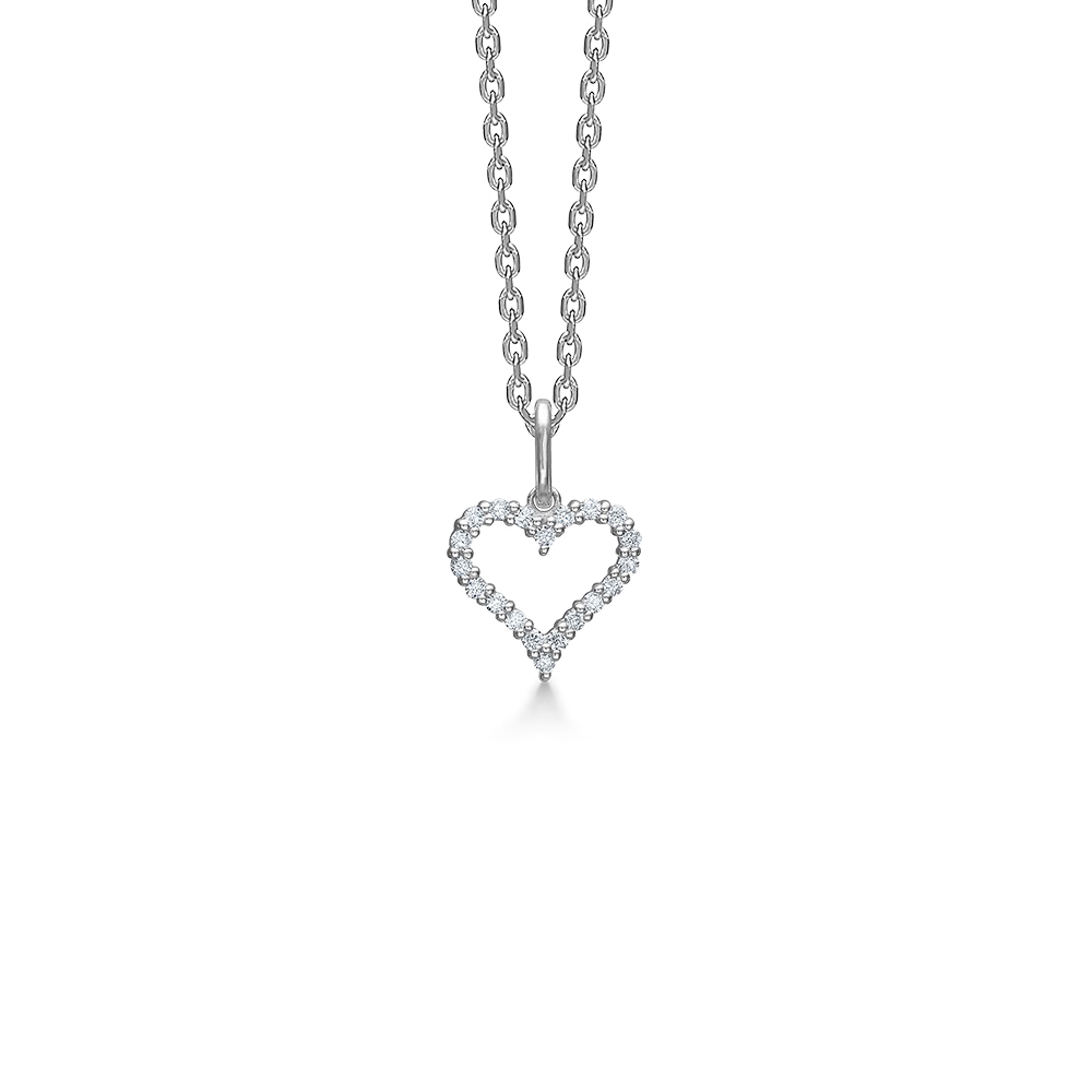 Mads Z Silver Tender Heart Necklace 