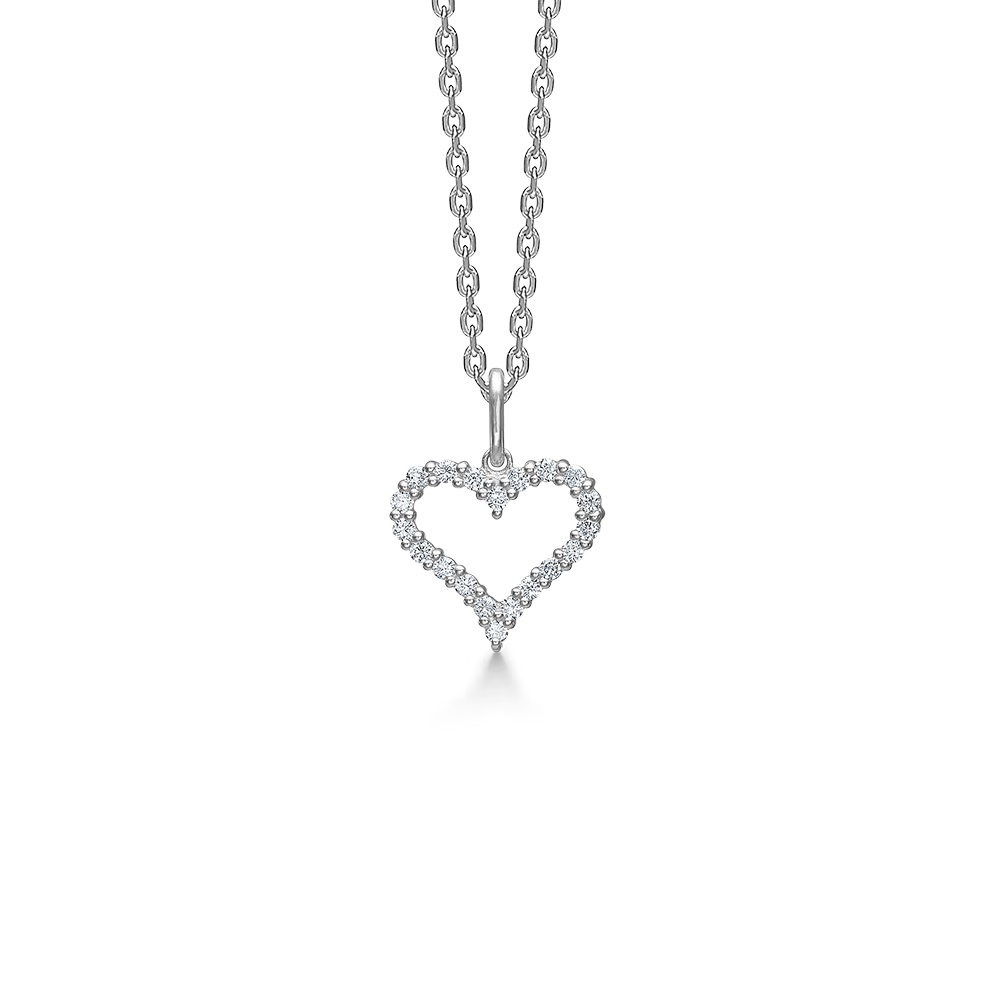 Mads Z Silver Tender Heart Necklace 