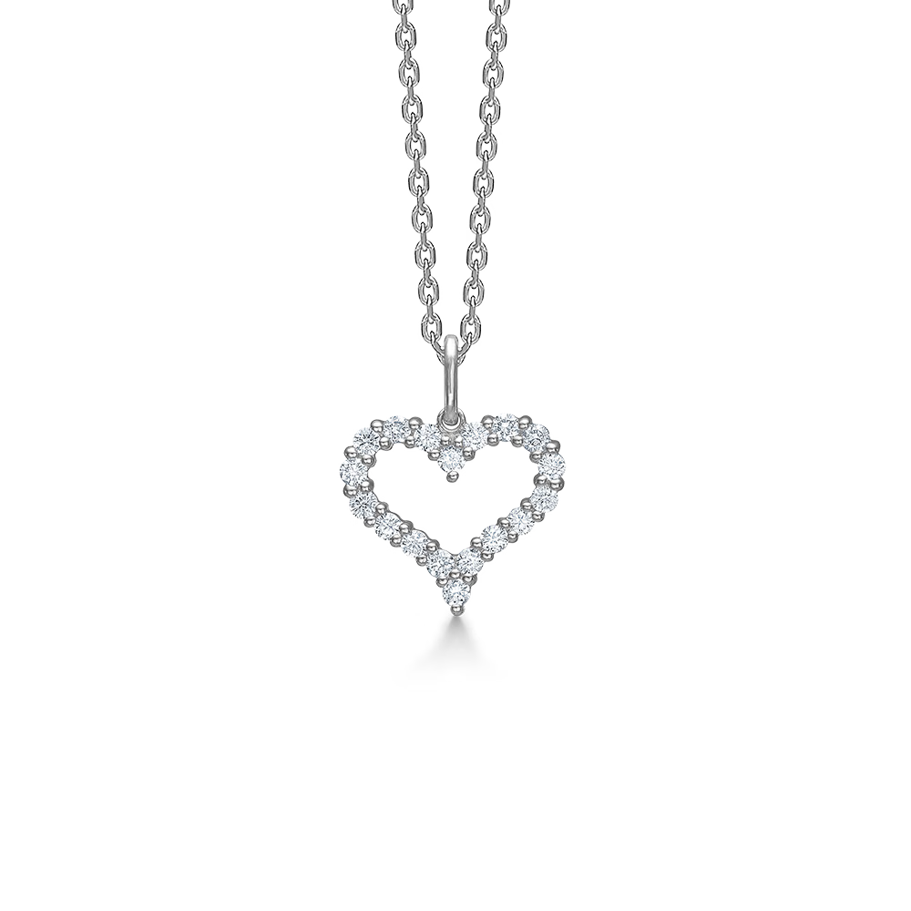 Mads Z Silver Tender Heart Necklace 