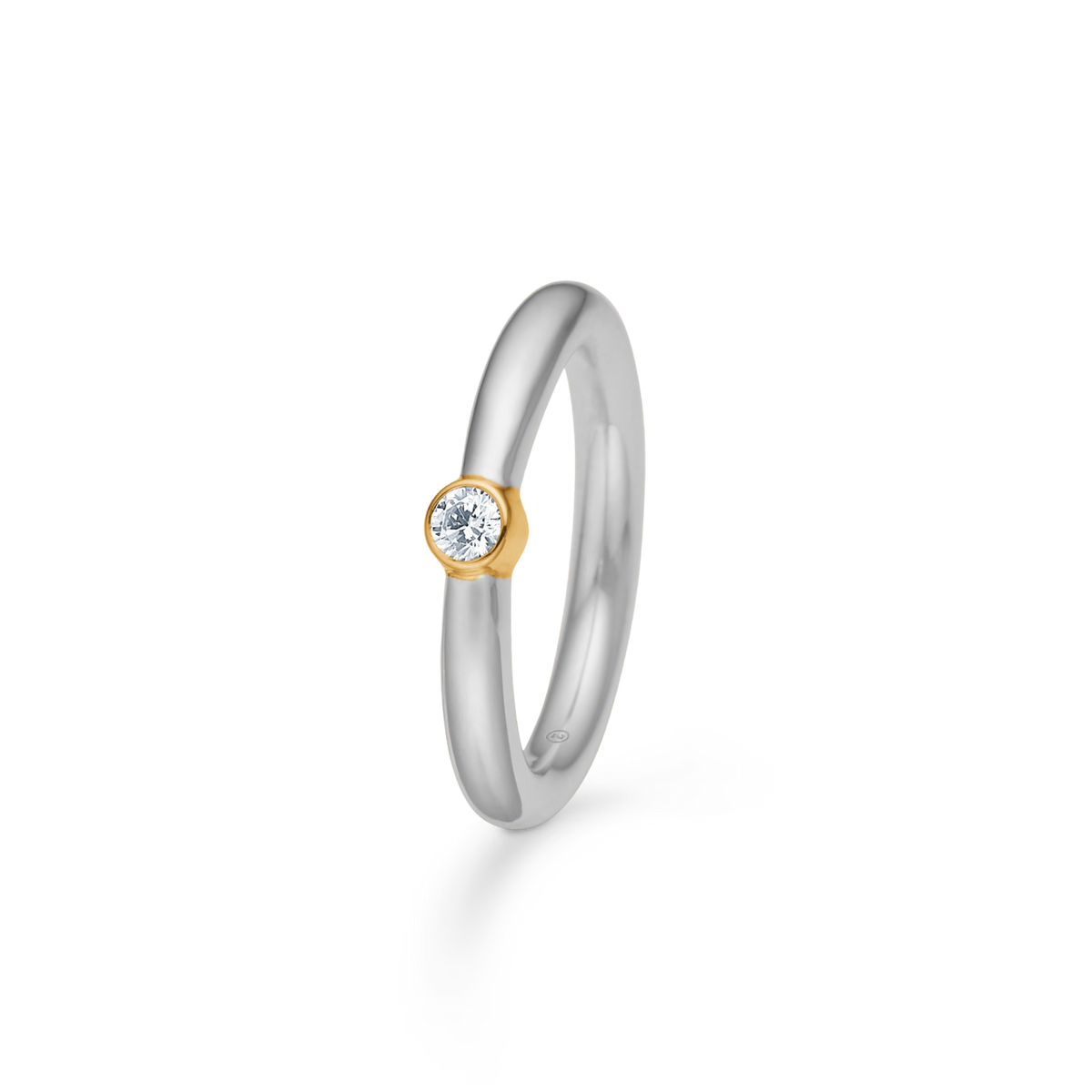 Mads Z Silver Vera Ring with 8kt Gold 