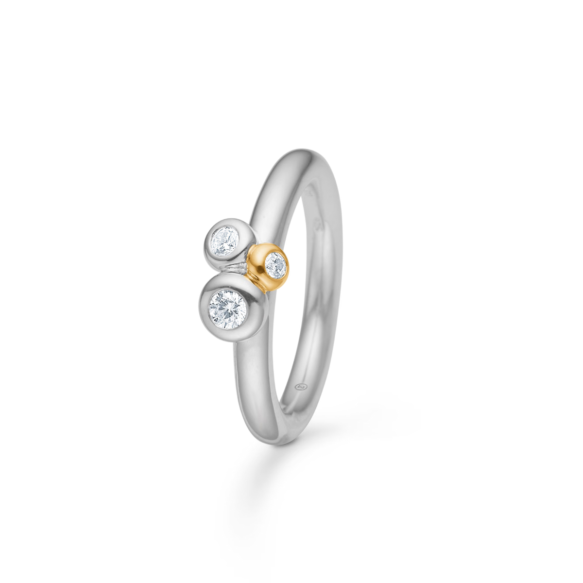 Mads Z Silver Nola Ring with 8kt Gold 