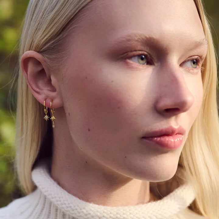 Maanesten Aurora Gold-Plated Earrings with Moon & Star – product image 2