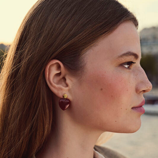 Rosy Heart Earrings Valentines 2026