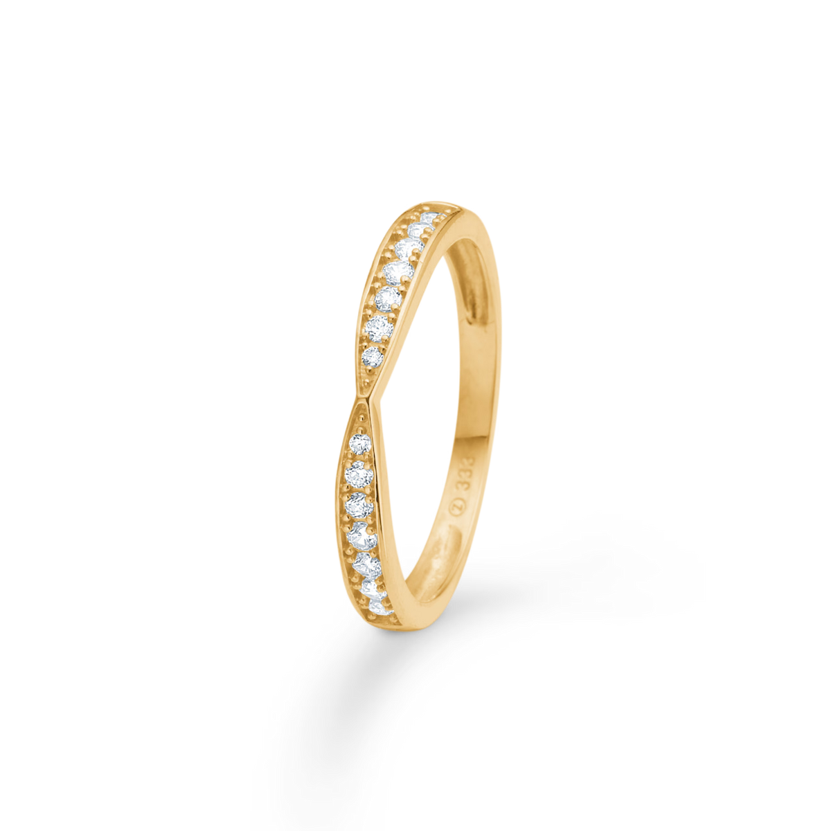 Mads Z 8kt Mila Ring with CZ 