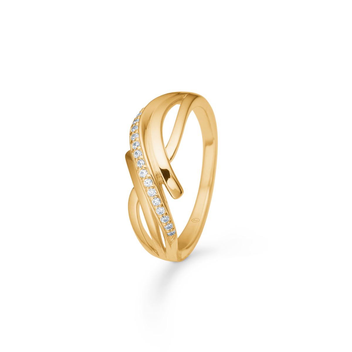 Mads Z Monique Ring in 8 kt. gold w. Cubic Zirconia 
