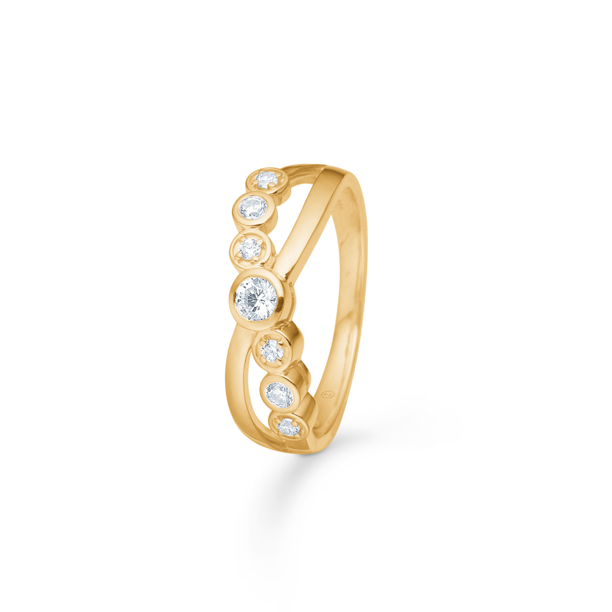 Mads Z Solis Flow Ring in 8 kt. gold with Zirconia 