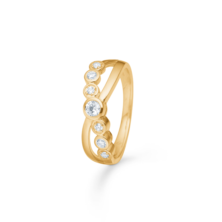 Mads Z Solis Flow Ring in 8 kt. gold with Zirconia 