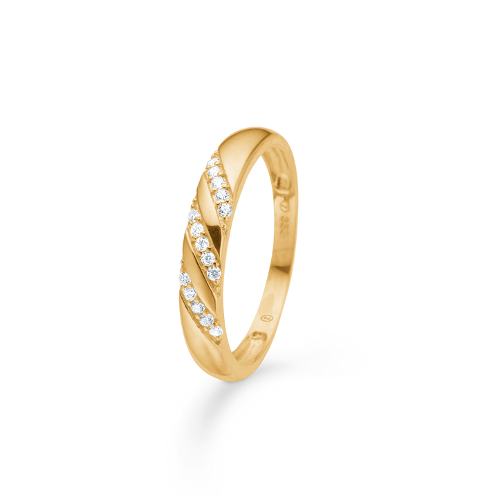 Mads Z Stardust Ring in 8 kt. gold with zirconia 