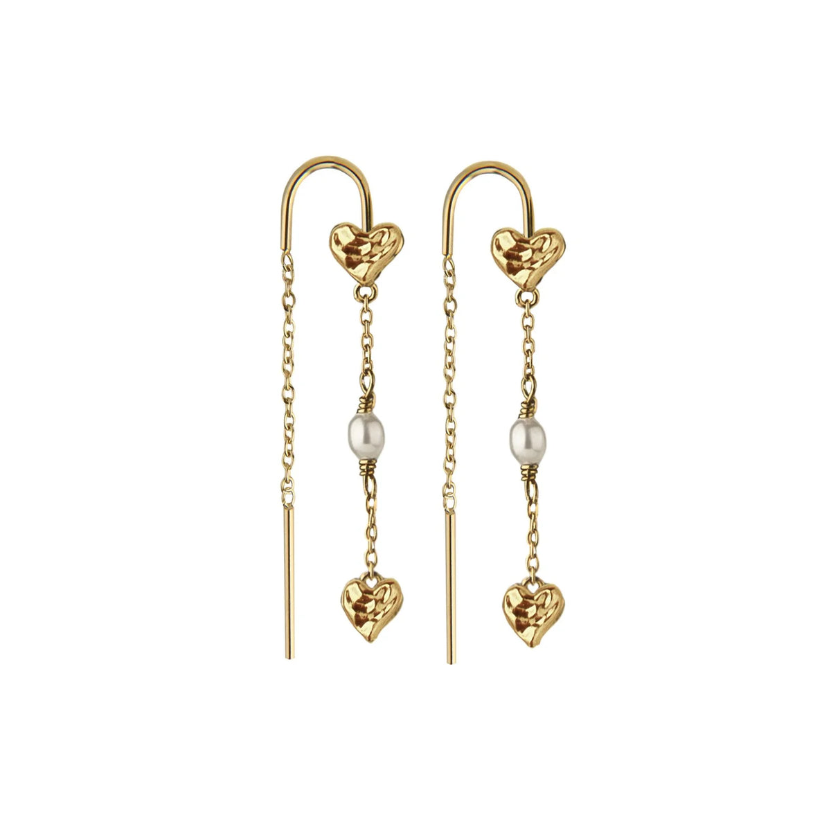 Jeberg Beloved Earrings In Gold Plated Silver