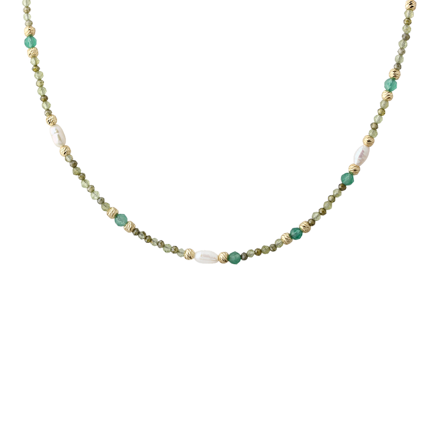 Aqua Dulce Verde Simple Necklace - - 6707