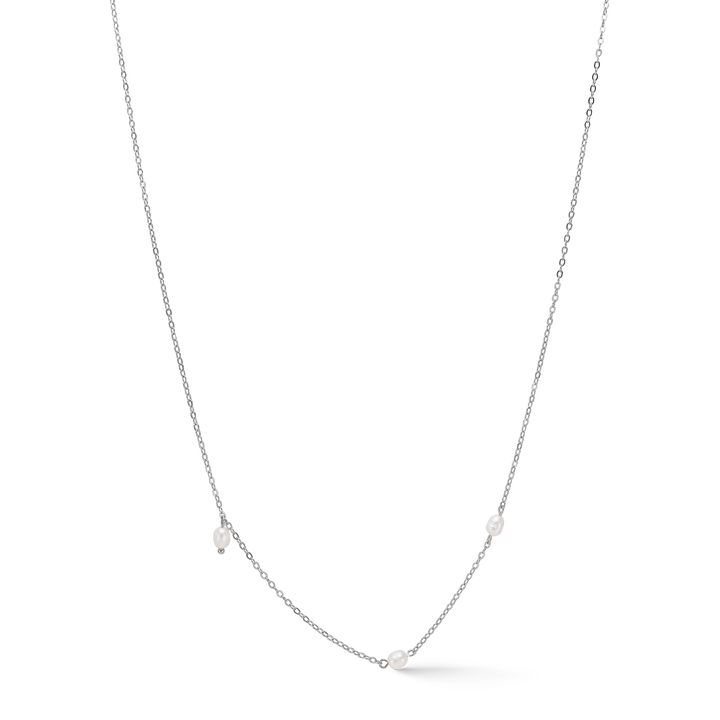 Studio Z Trace Pearl Necklace – Silver Necklace with Pearls 