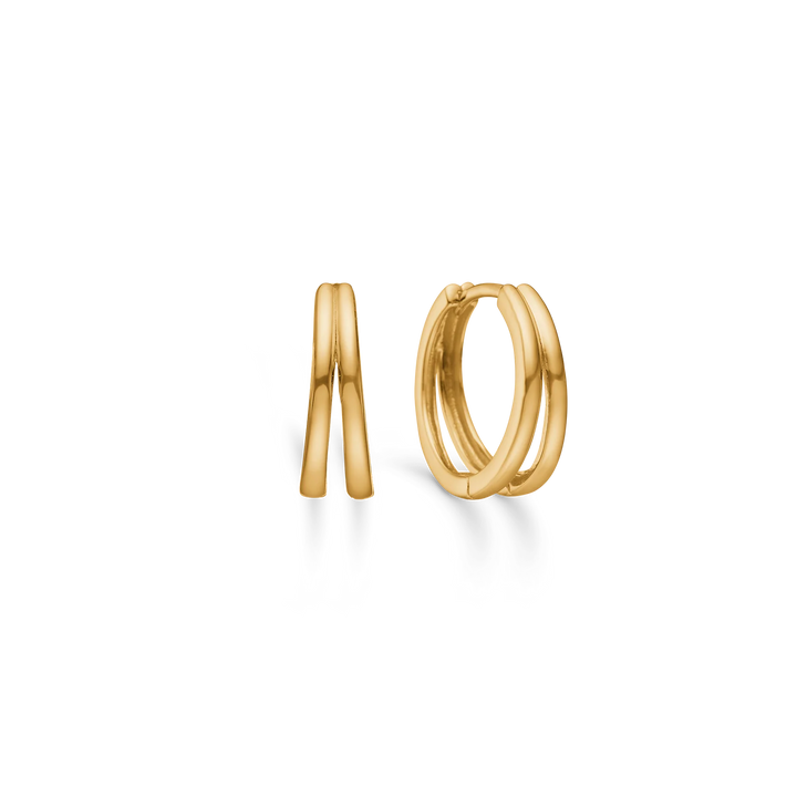 Studio Z Oro Hoop Earrings – Gold-Plated Hoop Earrings in Sterling Silver 
