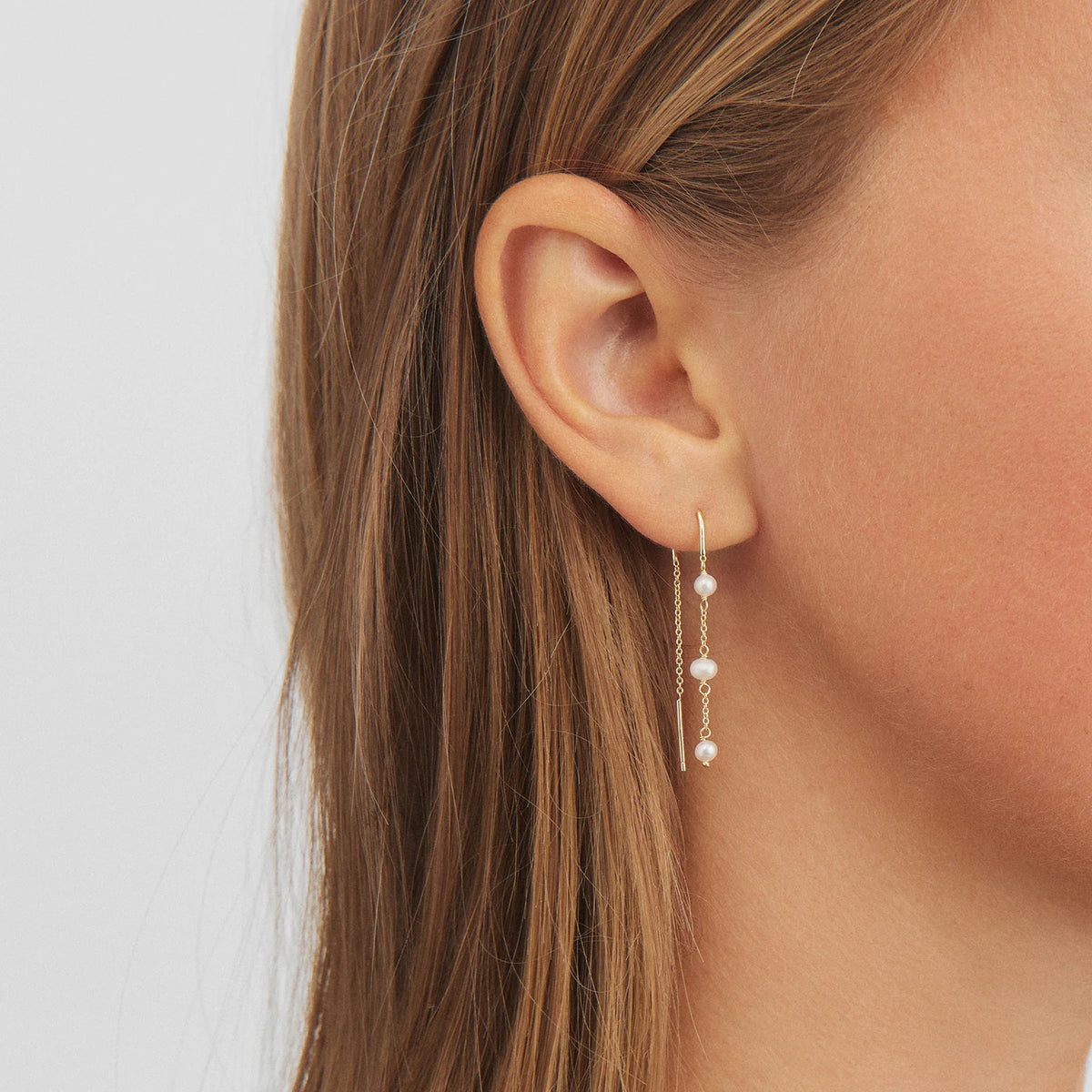 Studio Z Grace Earrings – Gold-Plated Sterling Silver with Pearls 