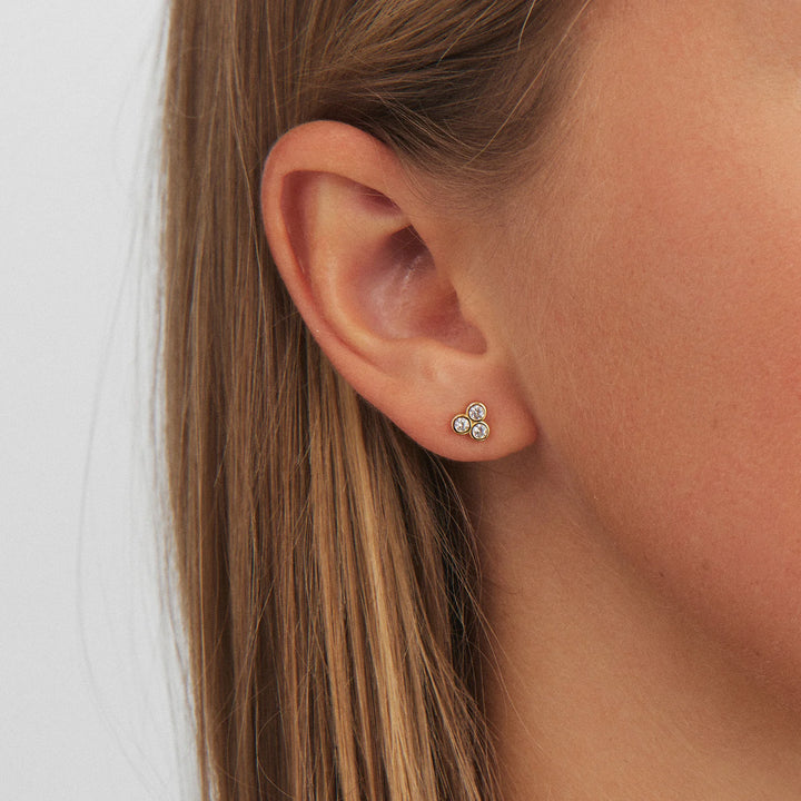 Studio Z Luma Earrings – Gold-Plated Earrings with Zirconia 