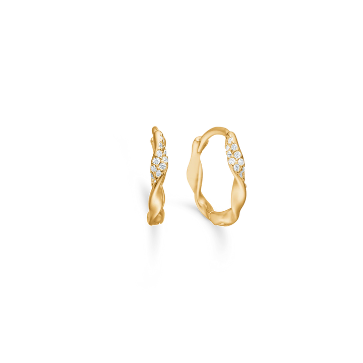 Studio Z Isla Earrings – Gold-Plated Hoop Earrings with Zirconia 
