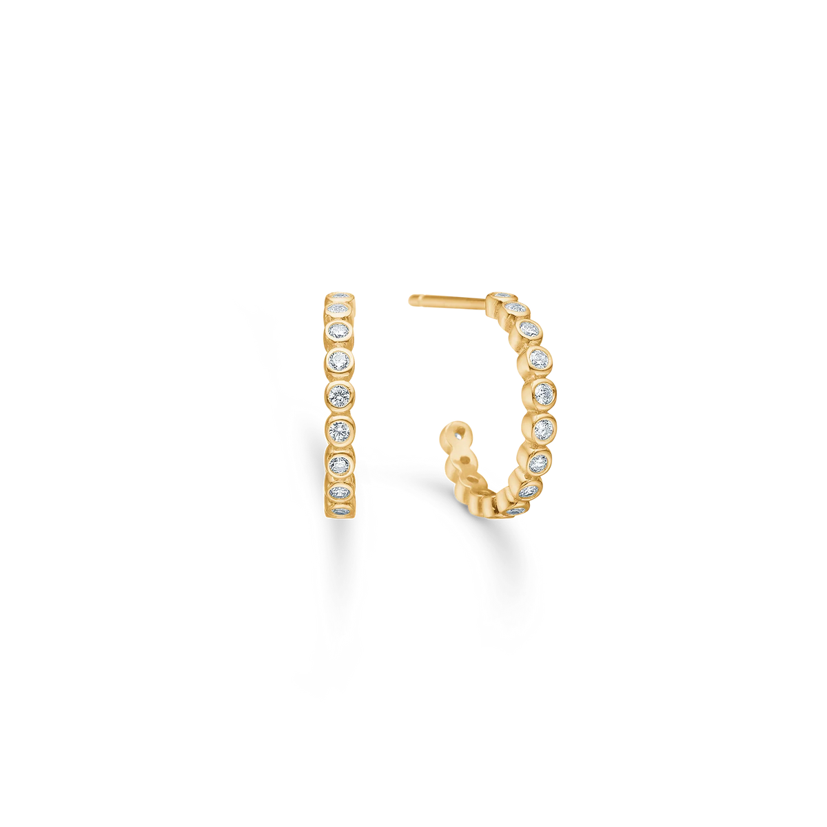 Studio Z Halo Earrings – Gold-Plated Hoop Earrings with Zirconia 