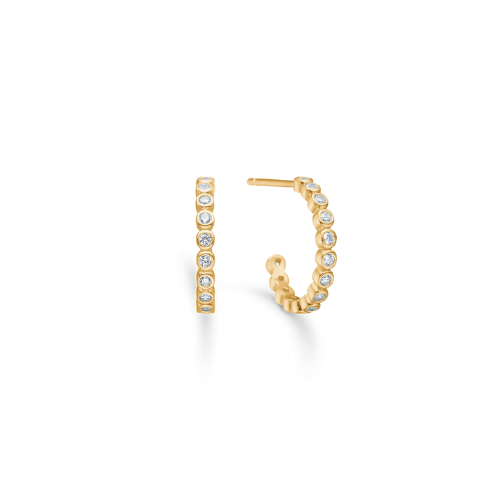 Studio Z Halo Earrings – Gold-Plated Hoop Earrings with Zirconia 