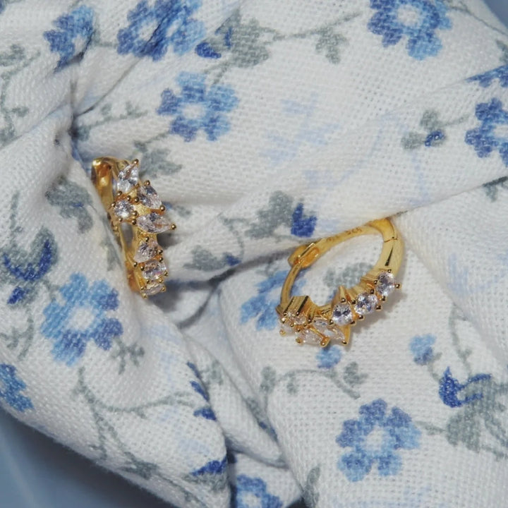Studio Z Glow Creol – Gold-Plated Hoop Earrings with Zirconia 