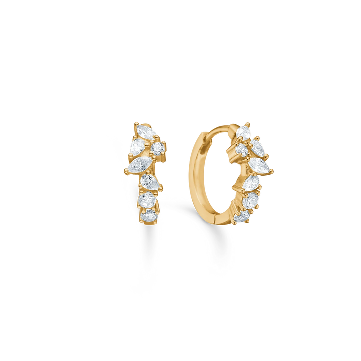 Studio Z Glow Creol – Gold-Plated Hoop Earrings with Zirconia 