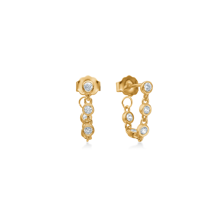 Studio Z Aura Earrings – Gold-Plated Earrings with Zirconia 