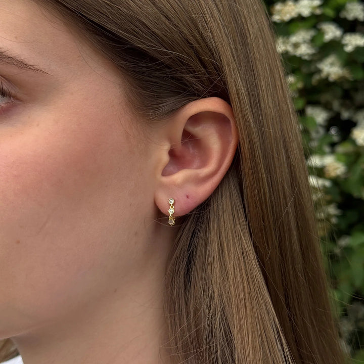 Studio Z Aura Earrings – Gold-Plated Earrings with Zirconia 