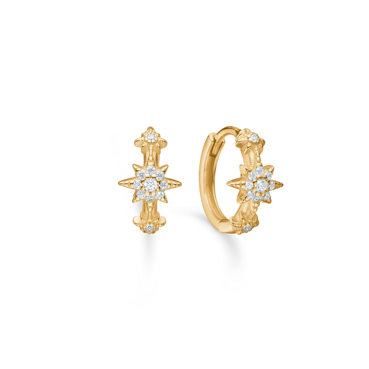 Studio Z Luna Creole – Gold-Plated Earrings with Zirconia 
