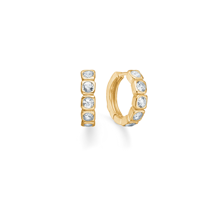 Studio Z Elera Small Hoops – Gold-Plated Hoop Earrings with Zirconia 
