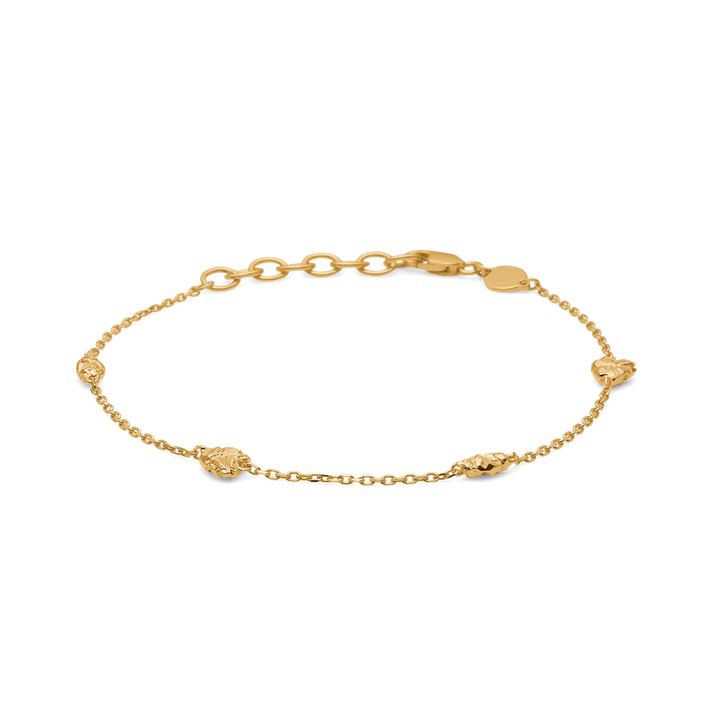 Panser Facet armbånd i forgyldt sølv med små detaljer, elegant og feminint look. Model 7250954