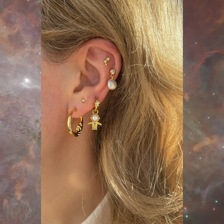 The Earring Shop Moonbeam Hoop Single Earring