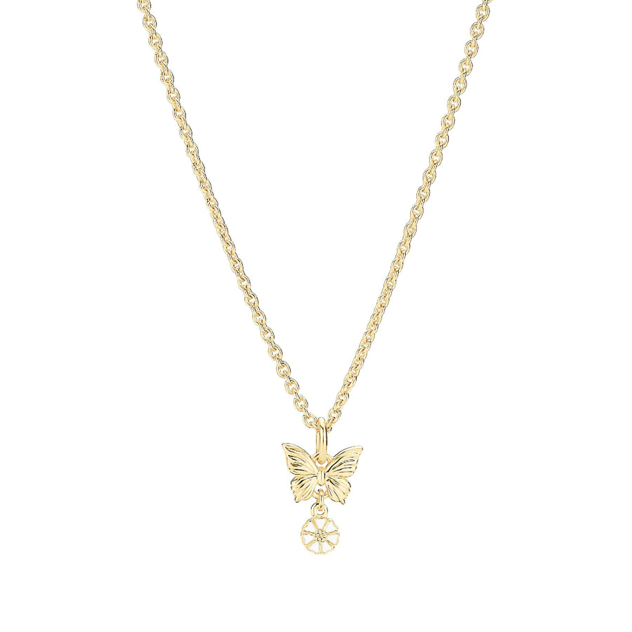 Daisy Necklace with Butterfly