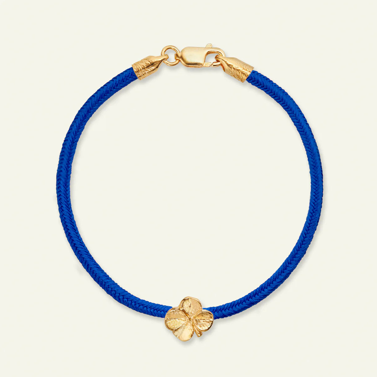 Flora Danica Four-Leaf Clover Silk Bracelet Student Blue 