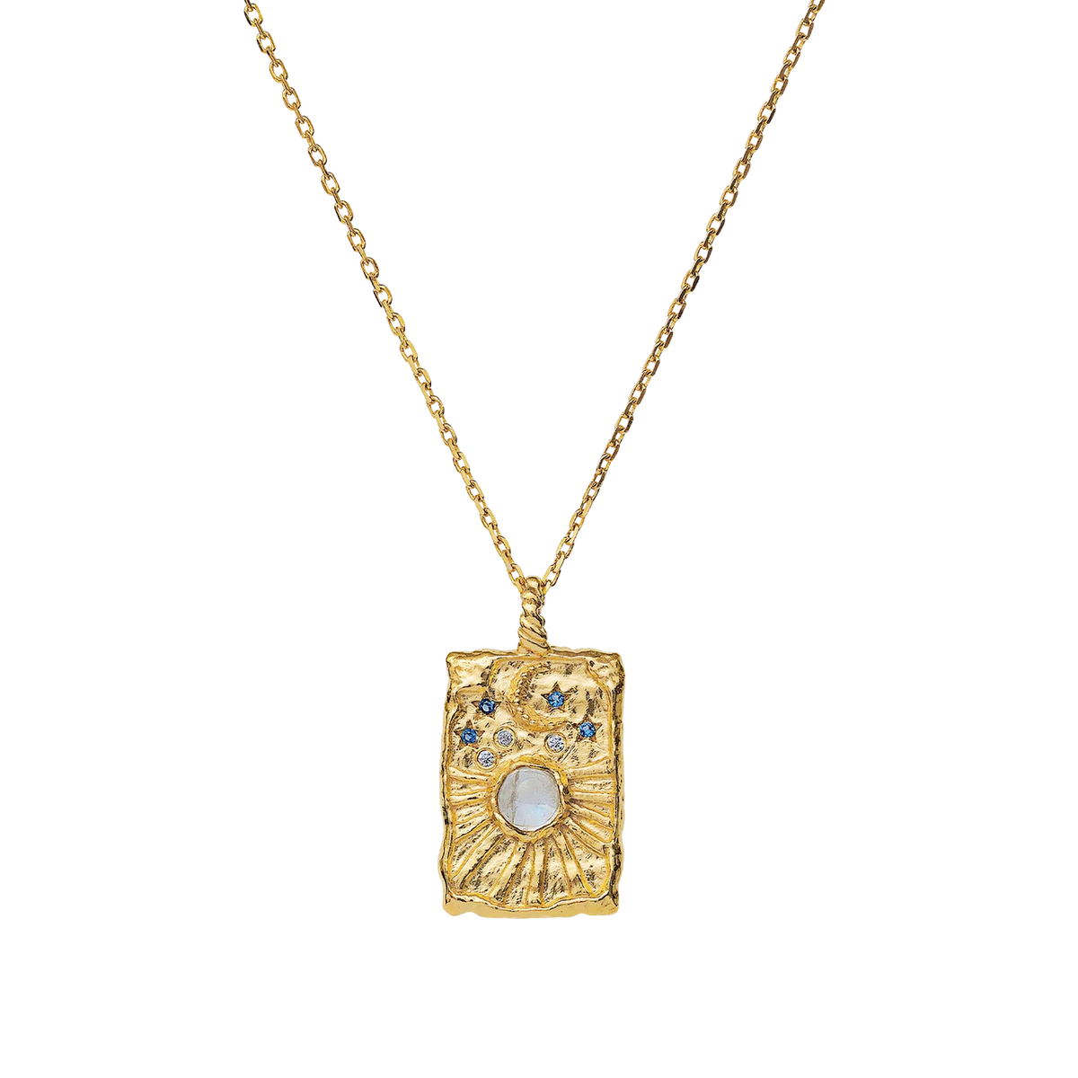 Maanesten Aylin Gold-Plated Necklace with Rainbow Moonstone 
