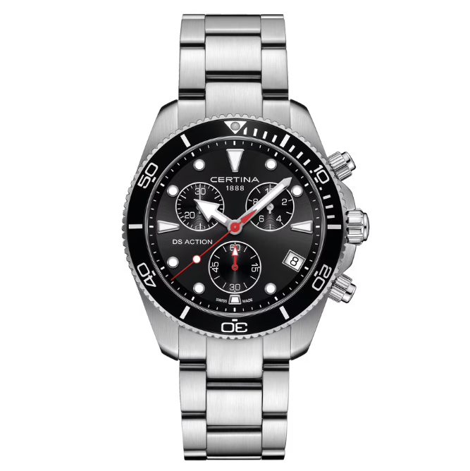 Certina DS Action Chrono - 42mm Black Dial – C0484171105100