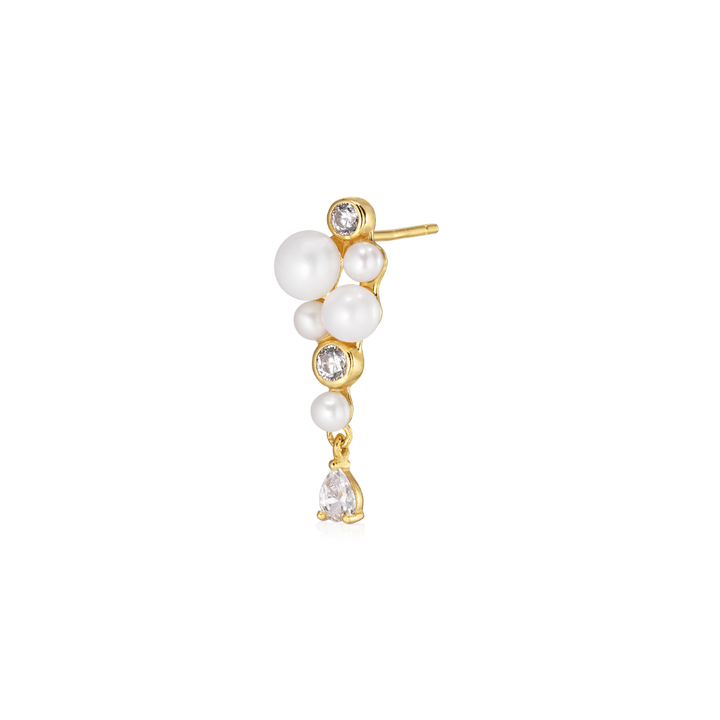 Alura Eclipse Single Pearl Earring with Zirconia