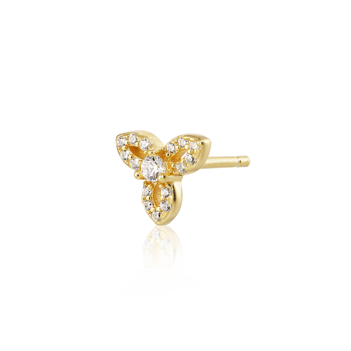 Alura Copenhagen Eclipse Single Earring – Gold-plated Single Earring with Zirconia 