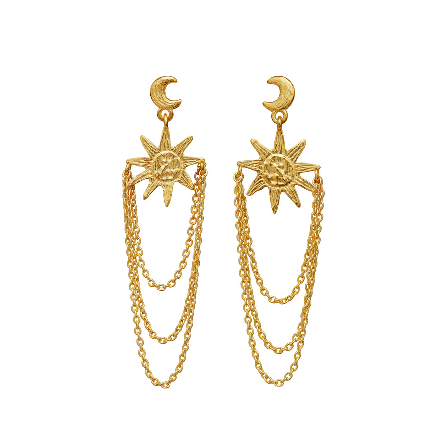 Maanesten Emerie Earrings with Sun &amp; Moon Motifs