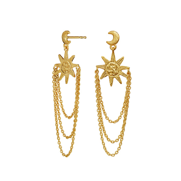 Maanesten Emerie Earrings with Sun &amp; Moon Motifs