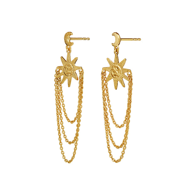 Maanesten Emerie Earrings with Sun &amp; Moon Motifs