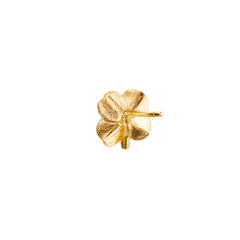 Flora Danica Four Leaf Clover Earrings Pope Gold Plated