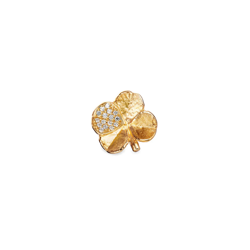 Flora Danica Four-leaf Clover Pin Pope Gold Plated