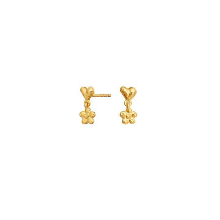 Maanesten Florantina Gold-Plated Heart Earrings 