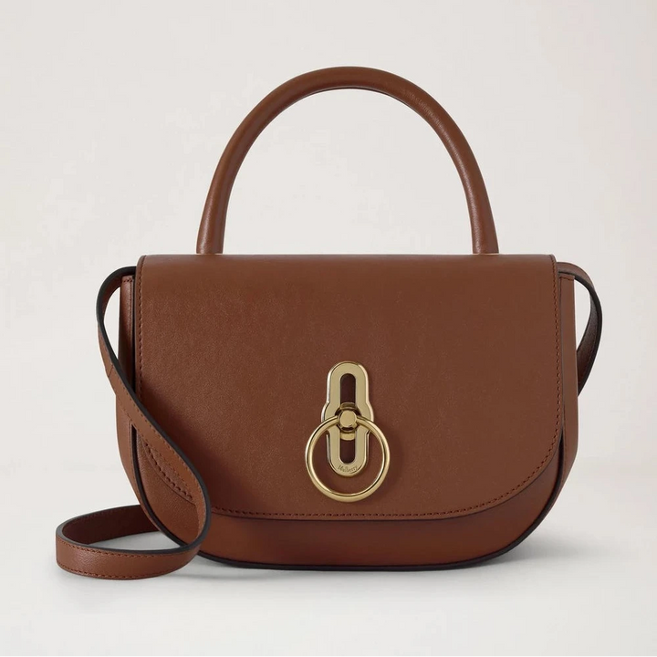 Mulberry Small Amberley Top Handle Oak Supple Smooth Leather 