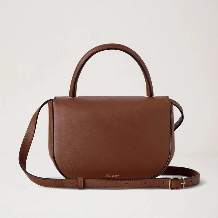 Mulberry Small Amberley Top Handle Oak Supple Smooth Leather 