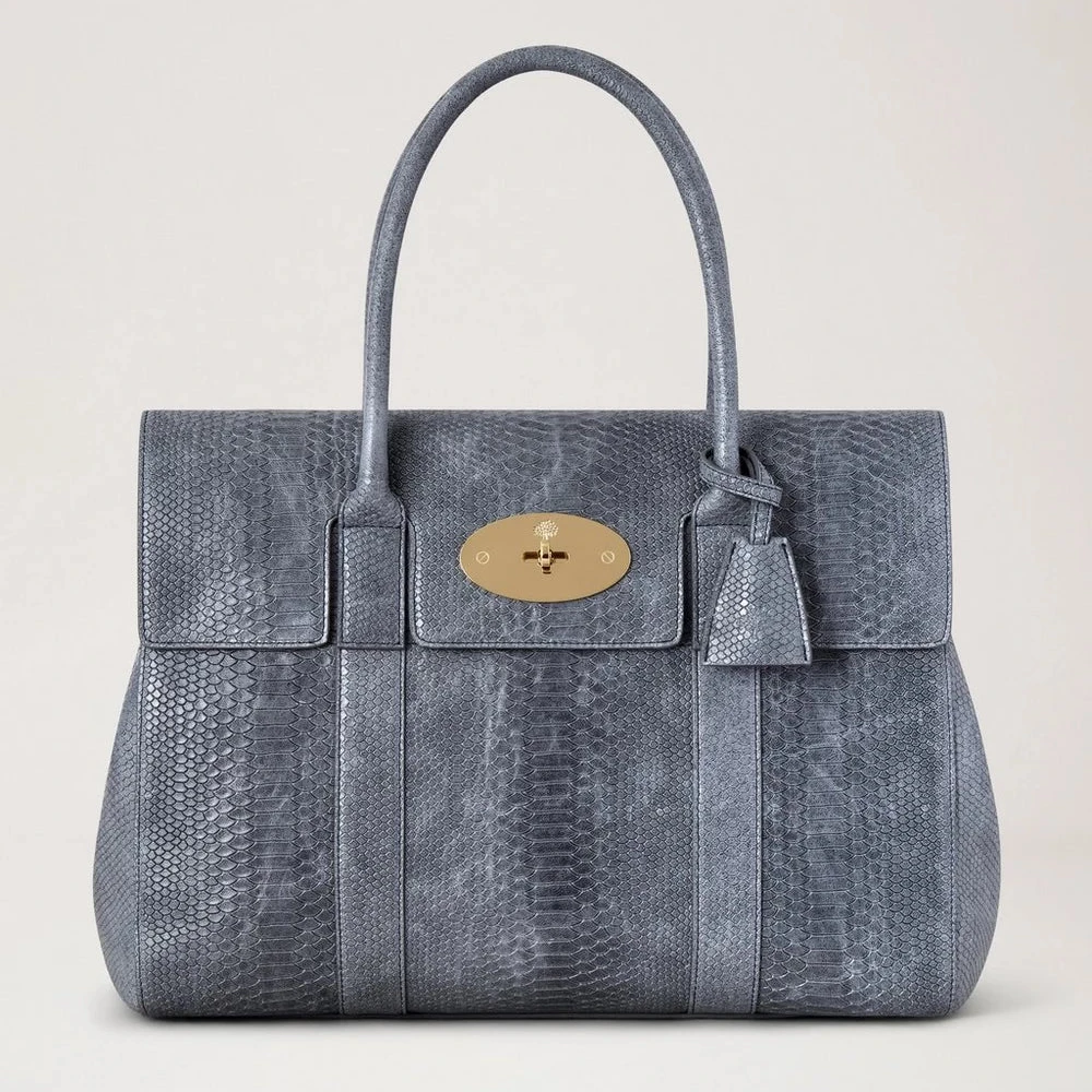 Mulberry Heritage Bayswater Waxed Snake Foggy Grey – HH0207/787D117