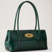 Mulberry East West Bayswater Emerald Smooth Semi Glossy Leather 