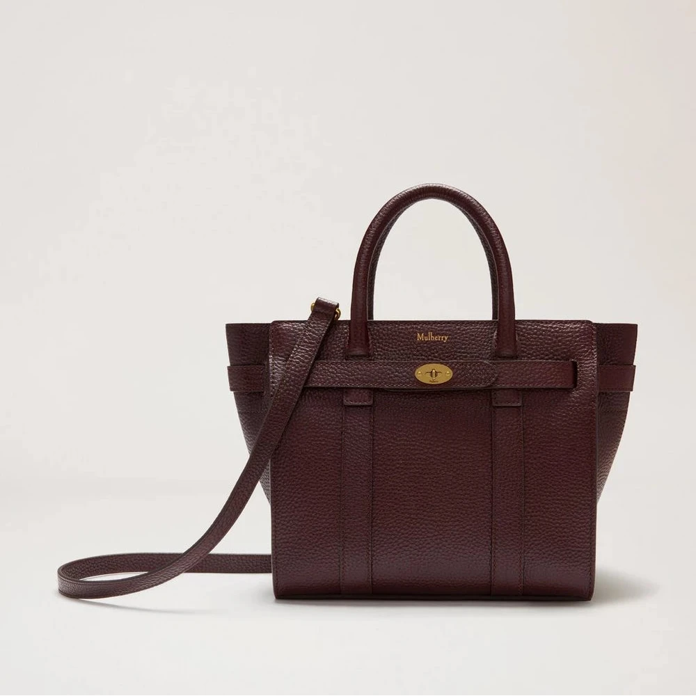 Mulberry Mini Zipped Bayswater Oxblood Small Classic Grain – HH0306/205K195