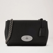 Mulberry Medium Lily Black & Silver Glossy Goat 